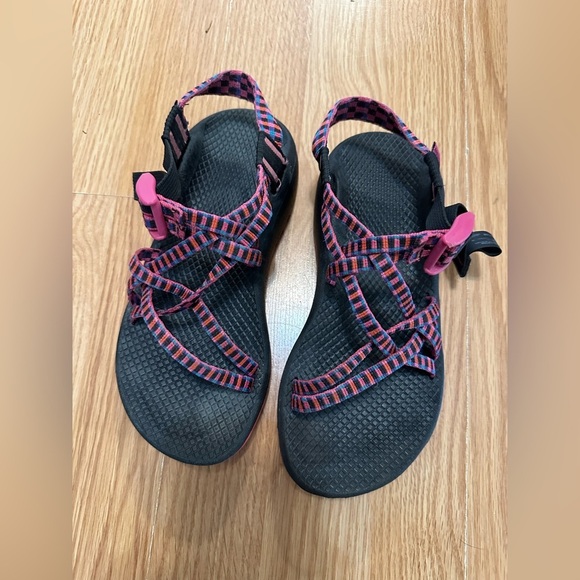 Chaco Shoes - Chaco Womens Z/Cloud X Sandal, Tartan Magenta,Rose Size 6 Pink Blue Double Strap
